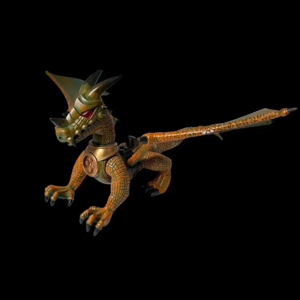 Vtg Mega Bloks Dragon Green Orange Articulated Winged Fantasy Toy Figure